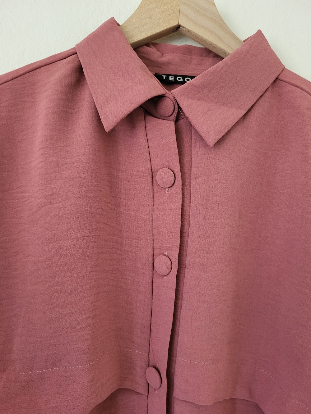 Two-Piece Modest Dusty Rose Belted Top Maxi Skirt Set L/XL Coordinated Outfit - Picture 6 of 7